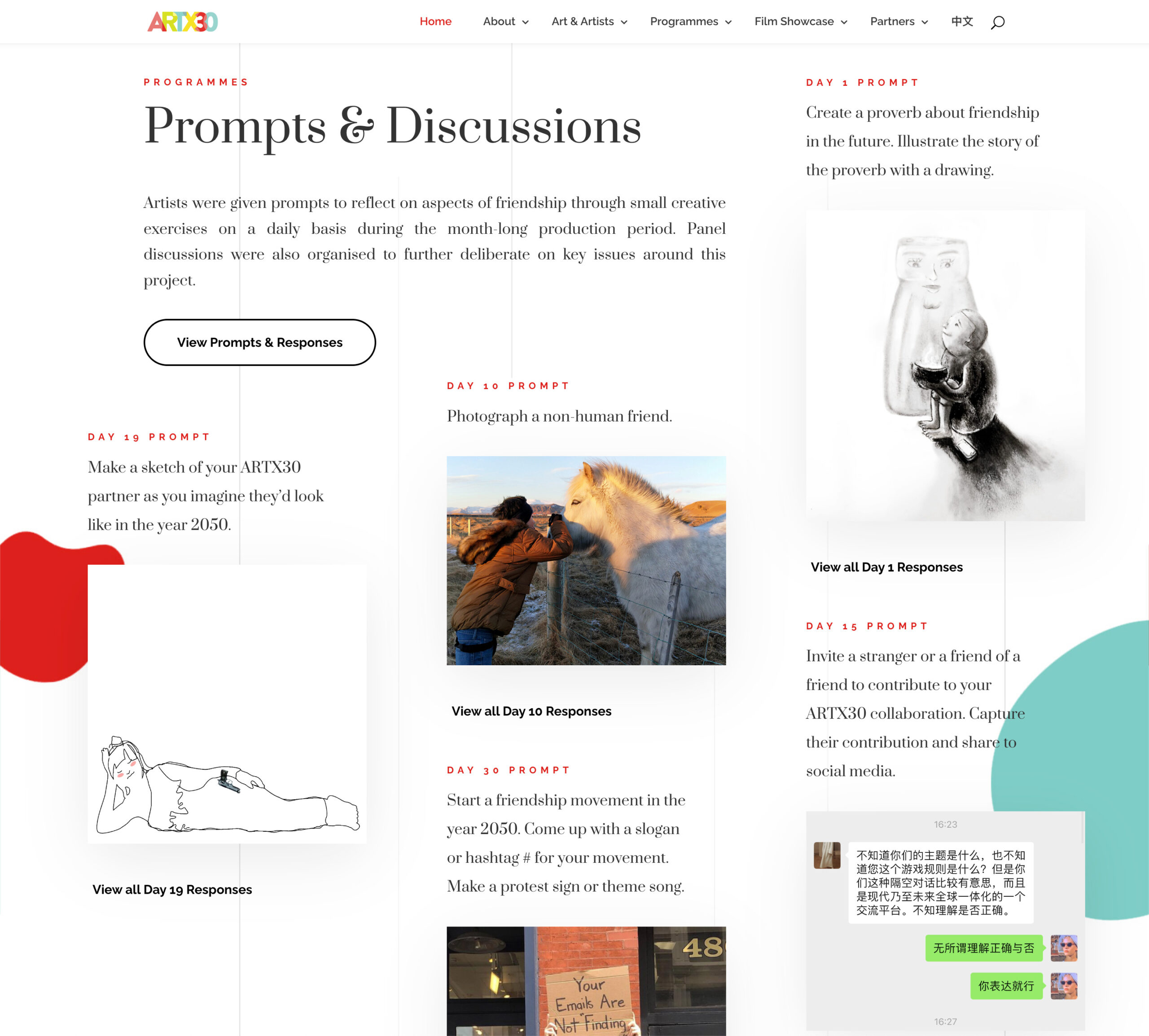 desktop-artx30-prompts ARTX30: Bilateral Youth Art Exchange Online - Masonry Listing Style